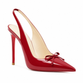 Loire women's red court shoes side profile