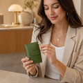 As women's green wallet alternate angle