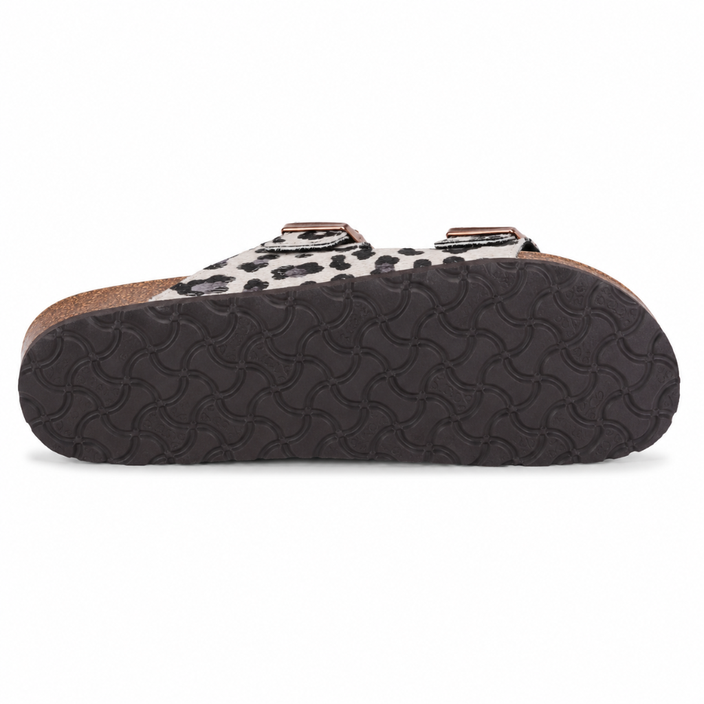Colmar women's grey leopard-print sandals PVC upper detail