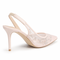 Nice women's white court shoes heel detail