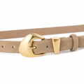 Marbella khaki suede strap detail