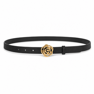 Lisbon women's black leather belt