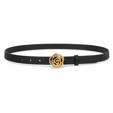 Lisbon women's black leather belt