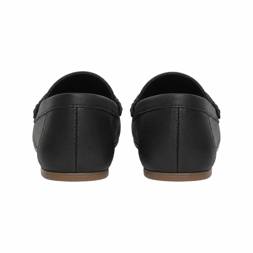 Lyon women's black loafers sole detail