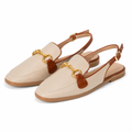 Venice women's white mules side profile