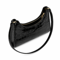 Capri women's black handbag half-moon silhouette