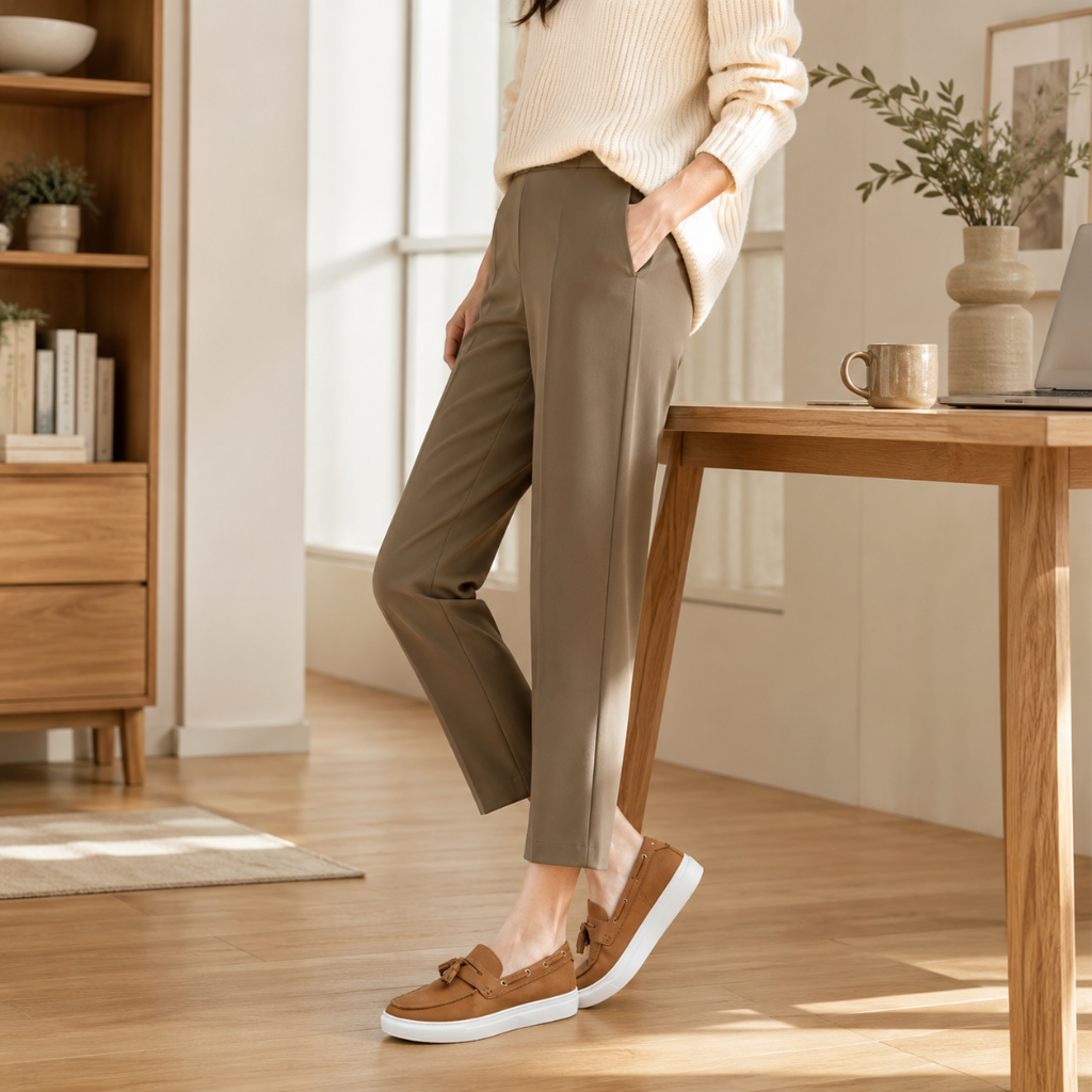Monaco women's brown loafers alternate angle