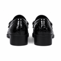 Saint-Tropez women's black loafers heel detail