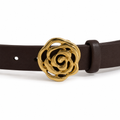 Lisbon brown leather belt strap detail