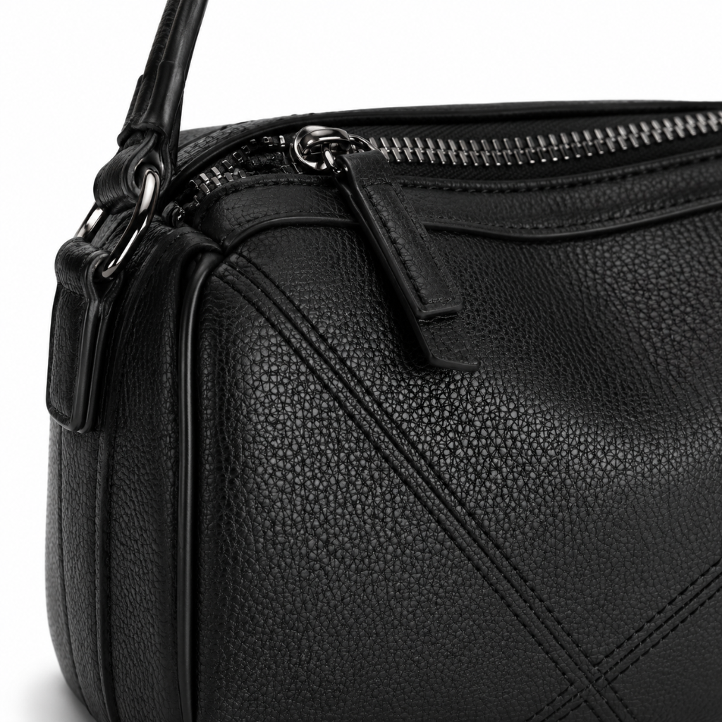 Tuileries women's black shoulder bag side profile
