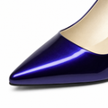 Annecy women's purple court shoes pointed toe detail