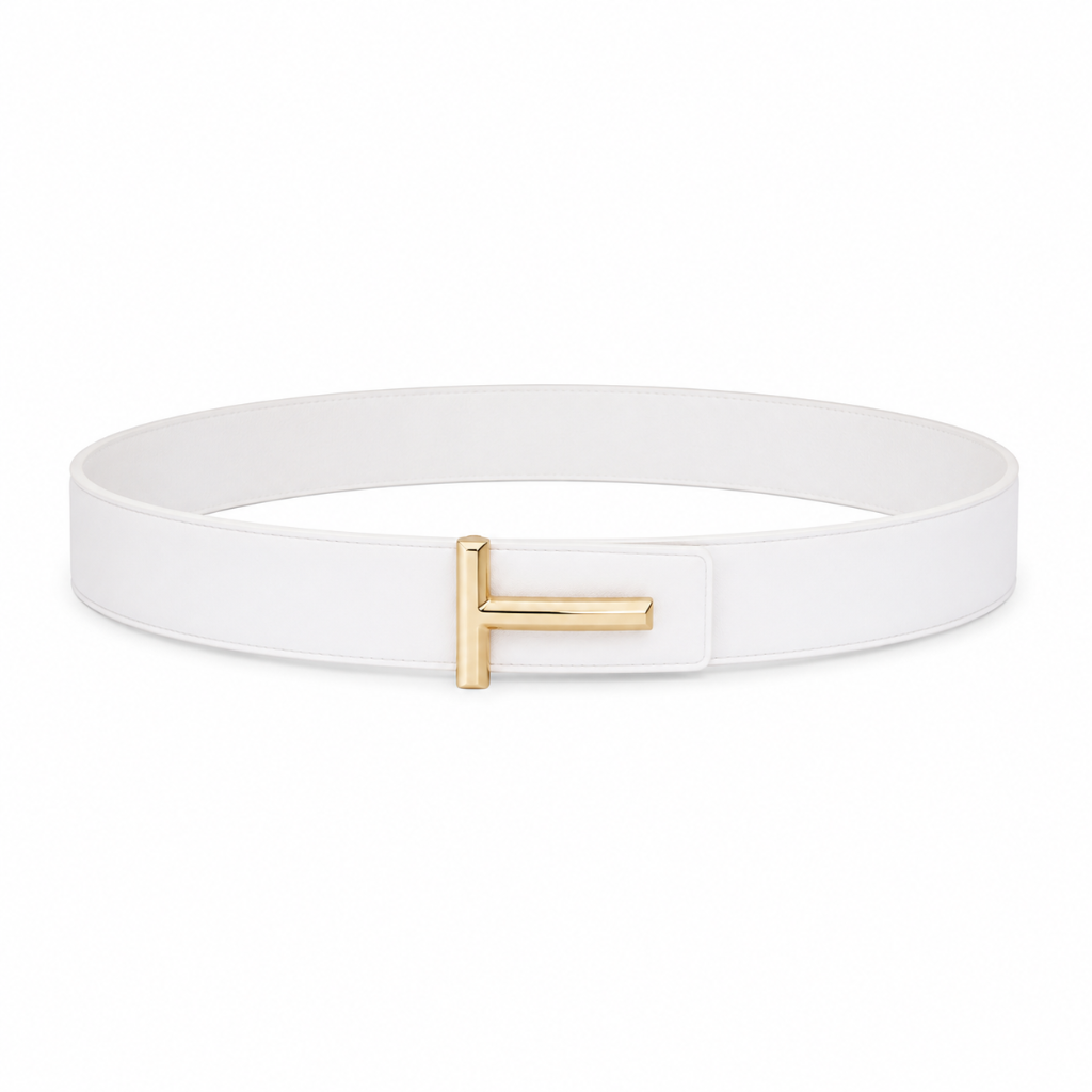 Granada women's white leather belt