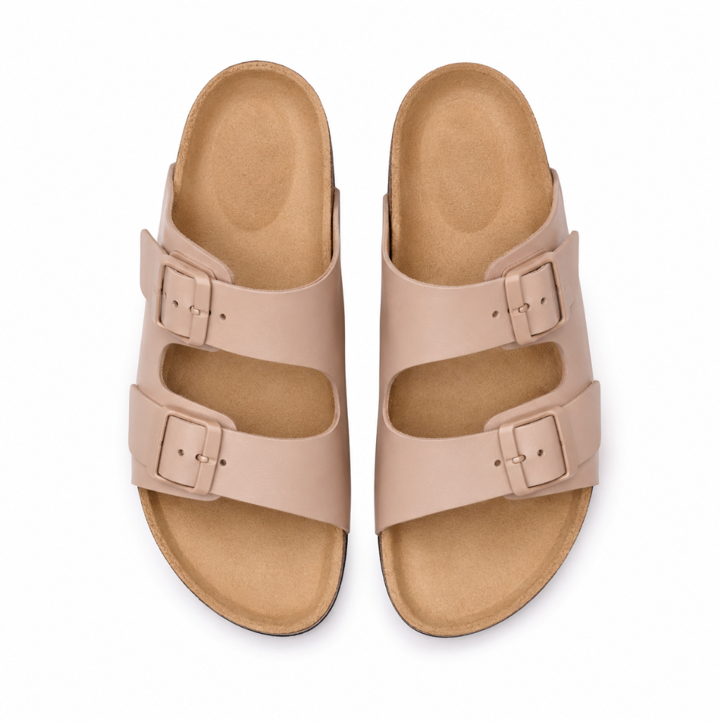Strasbourg women's beige dress sandals heel profile