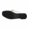 Tuileries women's white mules chain detail