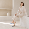 Rome women's blue mules additional view