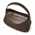 Sorbonne women's dark brown shoulder bag hasp closure detail