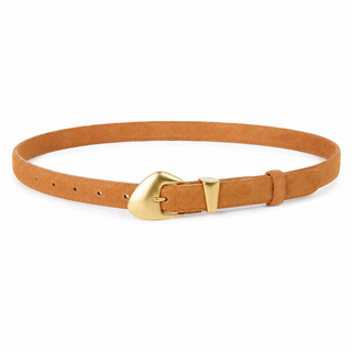 Marbella women's caramel suede belt