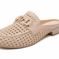 Opera women's nude mules upper detail