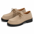 Loire women's khaki loafers side profile