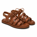 Monaco women's brown sandals side profile