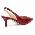 Colmar women's burgundy court shoes heel detail