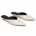 Venus women's white mules side profile
