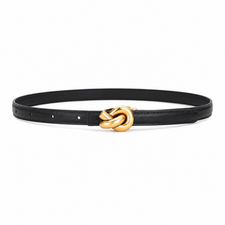 Vienna women's black leather belt