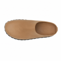 Annecy women's brown leather sandals low heel profile