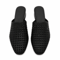 Marais women's black mules heel detail