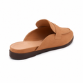 Avignon women's caramel sandals pleated detail
