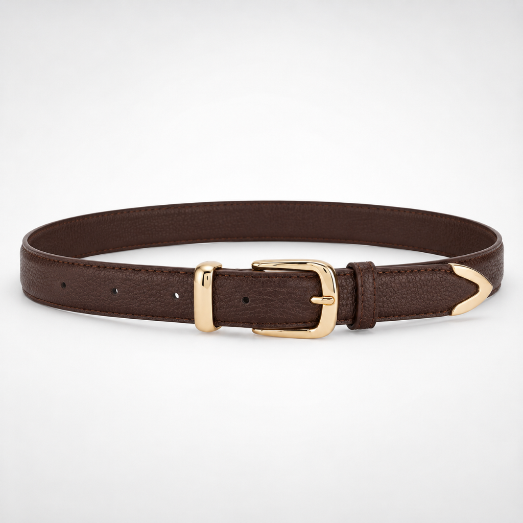 Sicily women's brown leather belt
