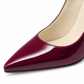Annecy women's burgundy court shoes pointed toe detail