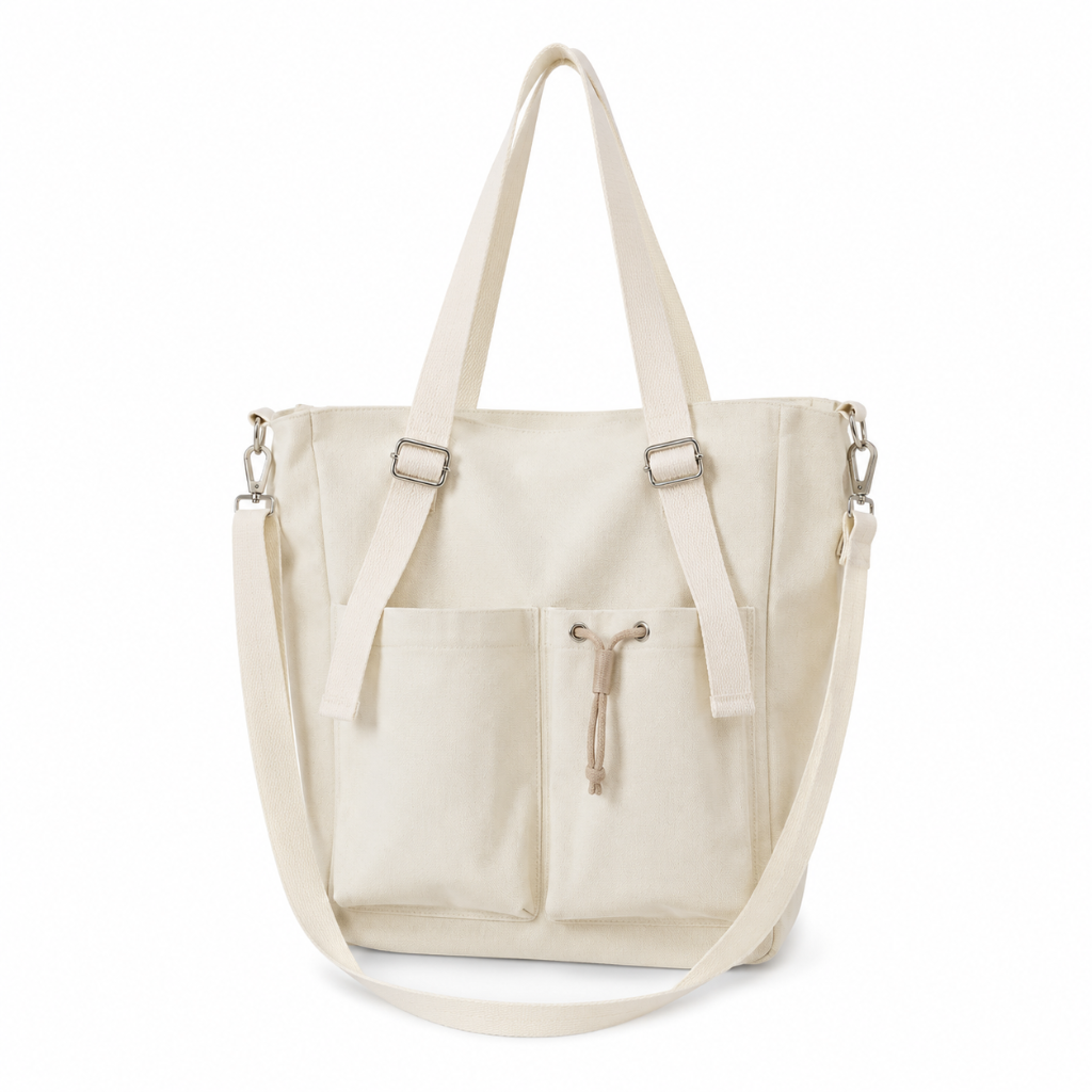 Madeleine women's white tote bag