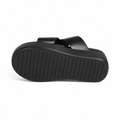 Cannes women's black sandals upper detail