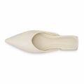 Rome women's white mules heel detail