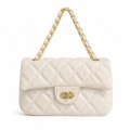 Louvre women's white shoulder bag