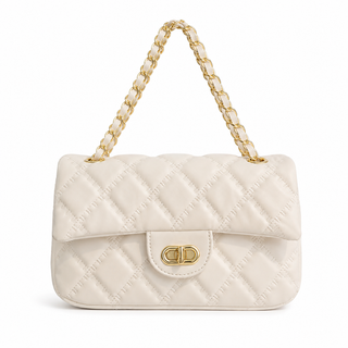 Louvre women's white shoulder bag