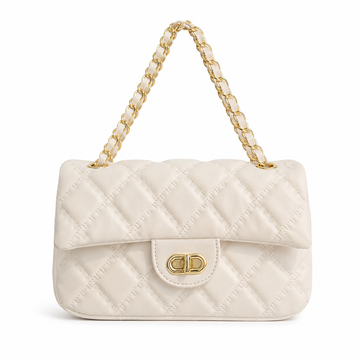 Louvre women's white shoulder bag