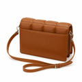 Portofino women's light brown shoulder bag side profile