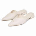 Rome women's white mules upper detail