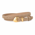 Marbella khaki suede belt buckle detail