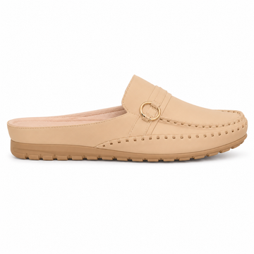 Saint-Tropez women's beige mule-style sandals