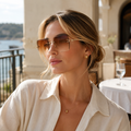 Ibiza women's gold and tea sunglasses alternate angle