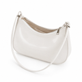 Rome women's white handbag zip closure detail