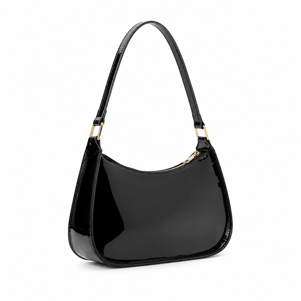Rome women's black handbag side profile