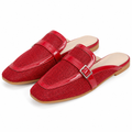 Elysium women's red mules side profile