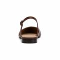 Bastille women's brown mules heel detail