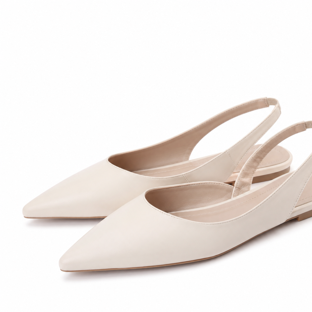 Bastille women's white mules heel detail