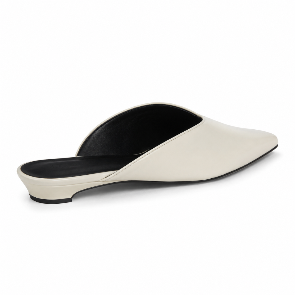 Venus women's white mules pointed-toe detail
