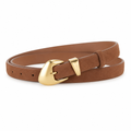 Marbella brown suede belt buckle detail